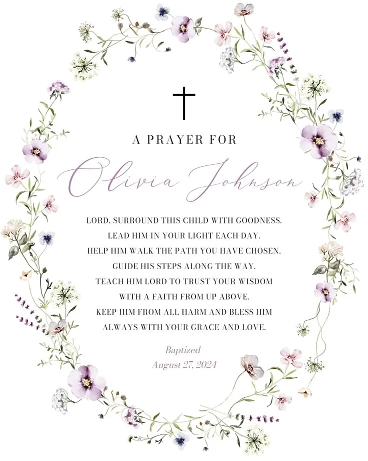 Personalised Prayer Cards