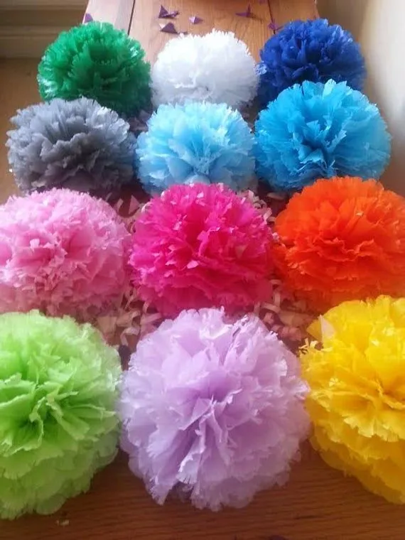 Tissue Paper Pom-Poms