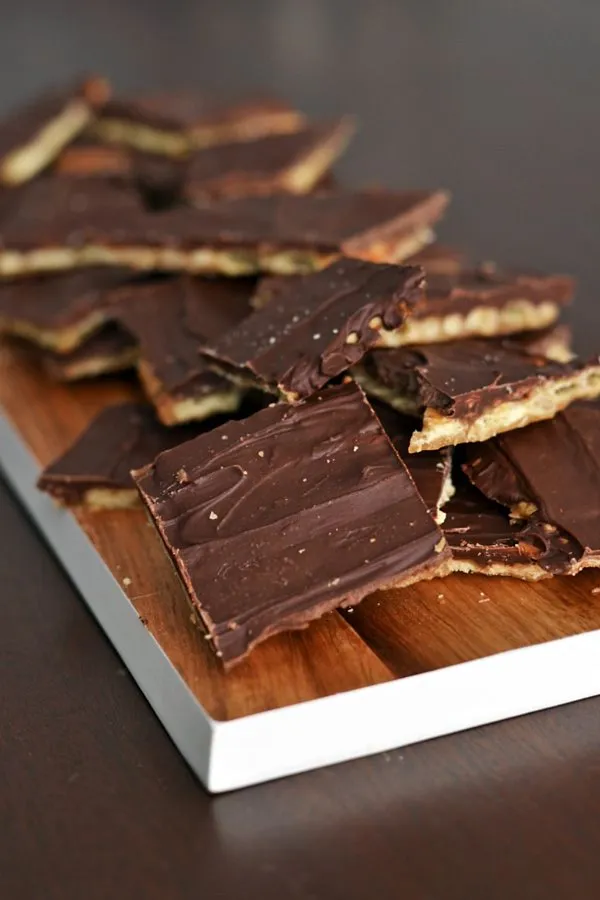 Chocolate-Covered Toffee Crackers