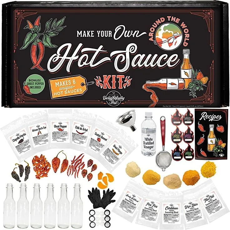 DIY Hot Sauce Kit with Custom Label