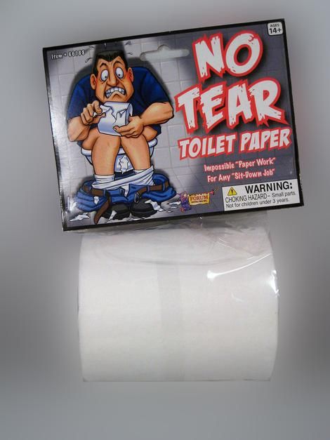 No-tear toilet paper prank