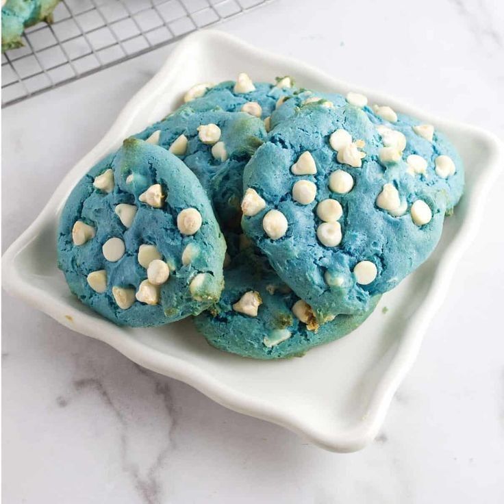 Blue Velvet Crinkle Cookies