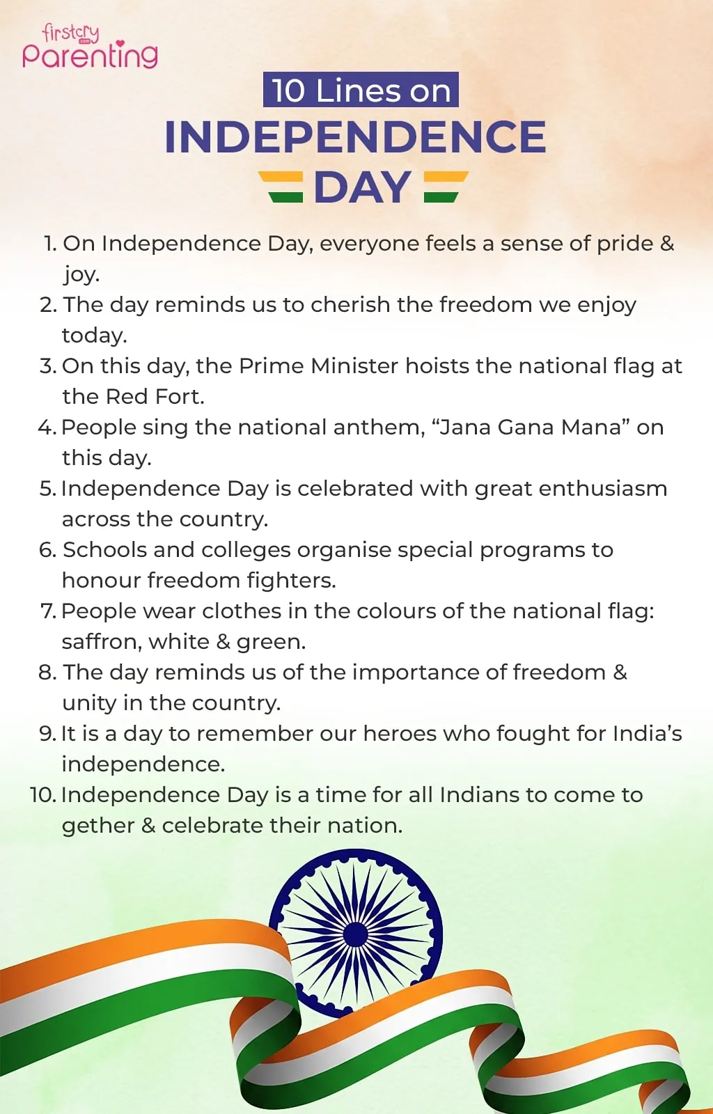 10 Lines on Independence Day