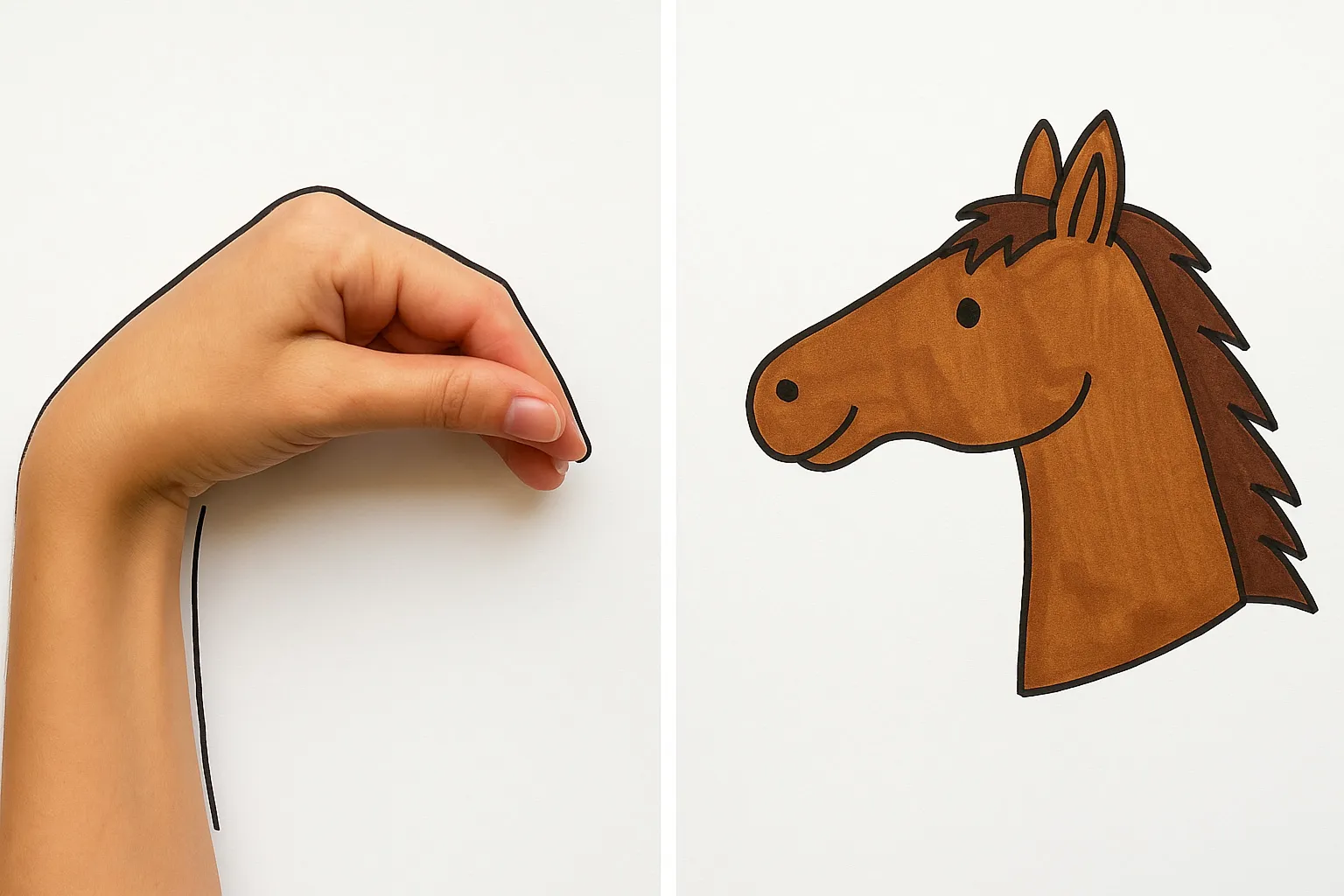 Horse - Hand Tracing Drawing