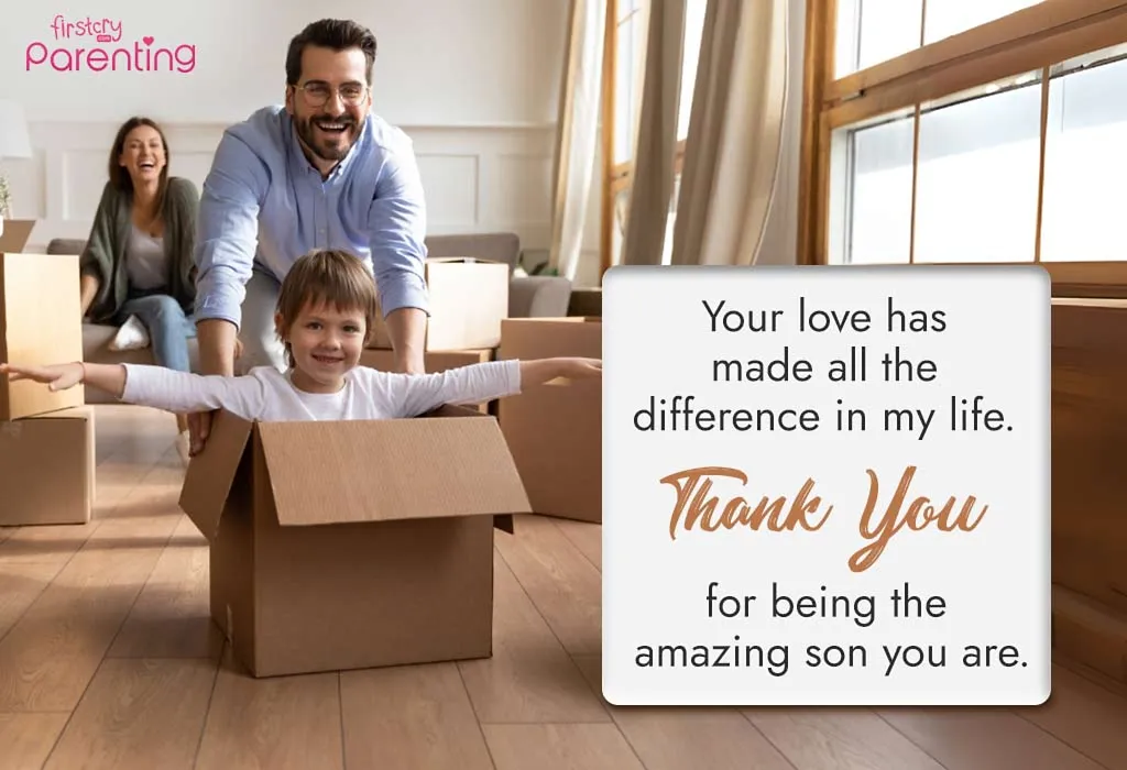 Thank You Messages to Son for Love and Support