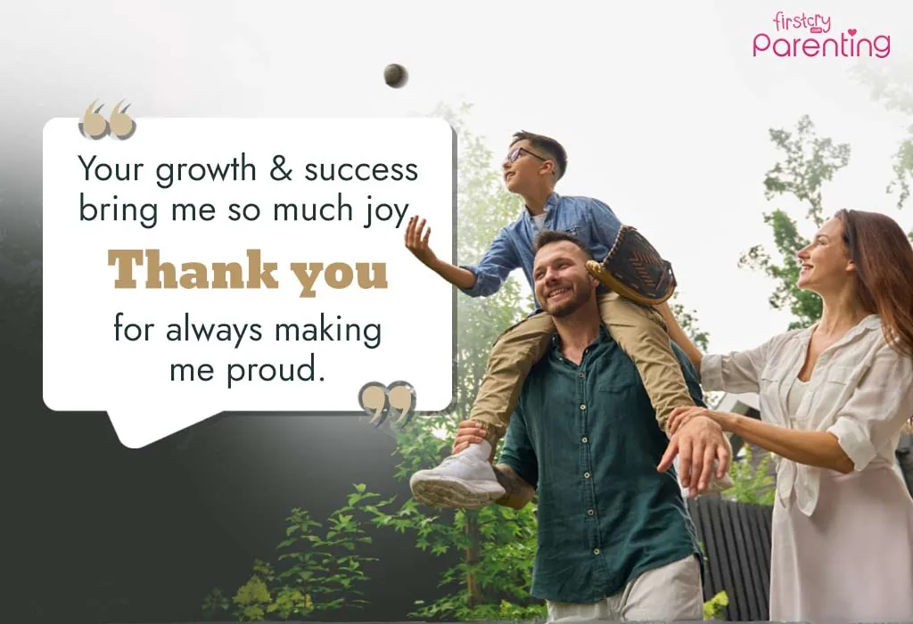 Thank You Messages for Son for Making Me Proud