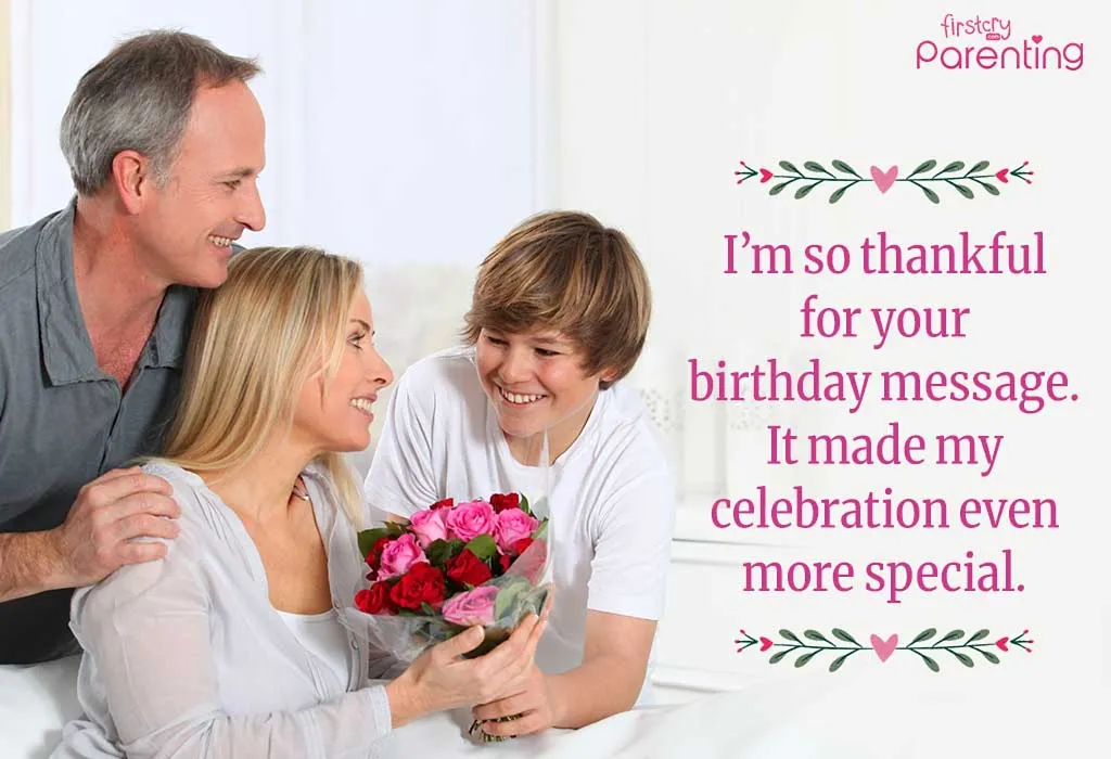 Thank You Messages to Son for the Birthday Wishes