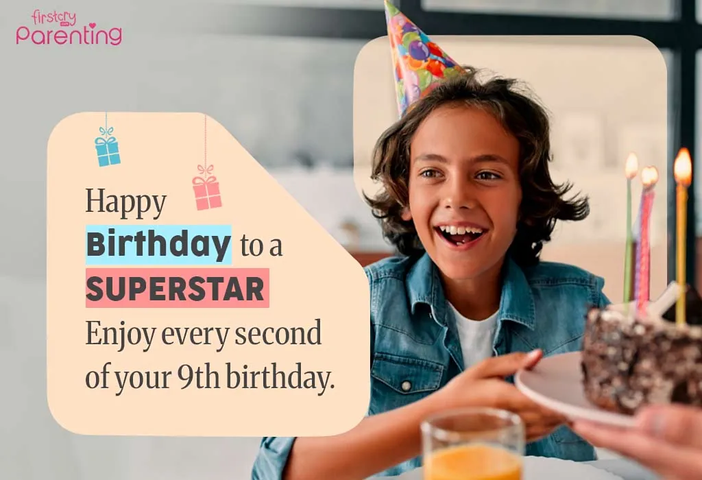 Short 9th Birthday Wishes & Messages