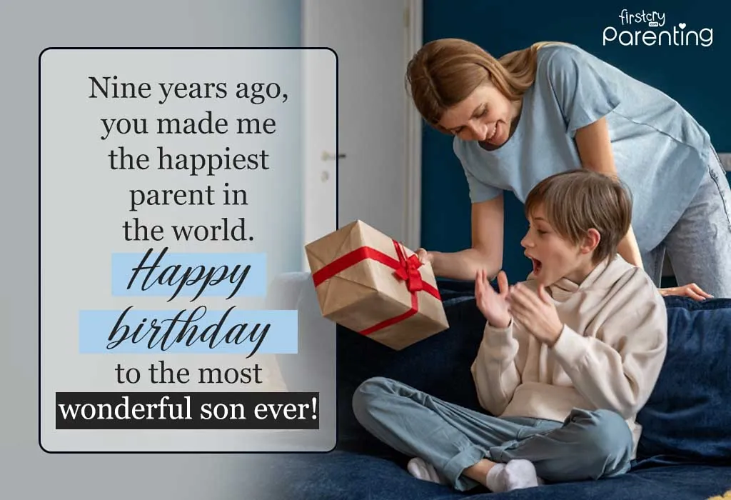 9th Birthday Wishes & Messages for Son