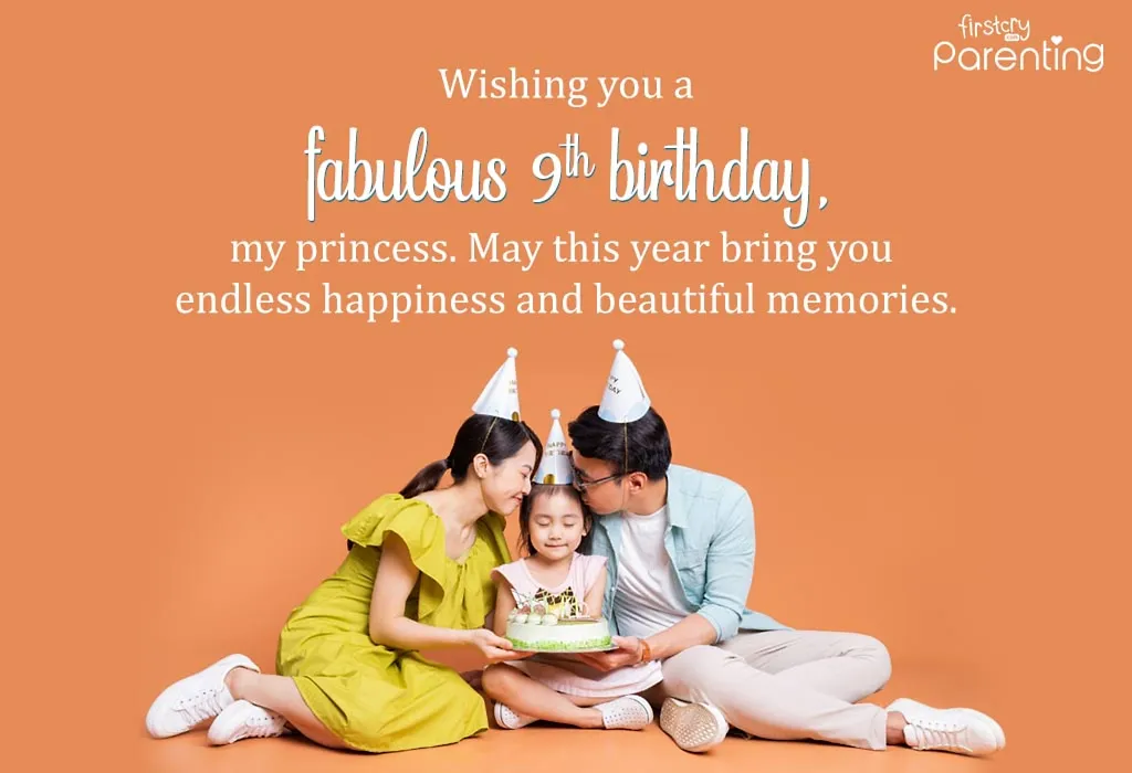 9th Birthday Wishes & Messages for Daughter