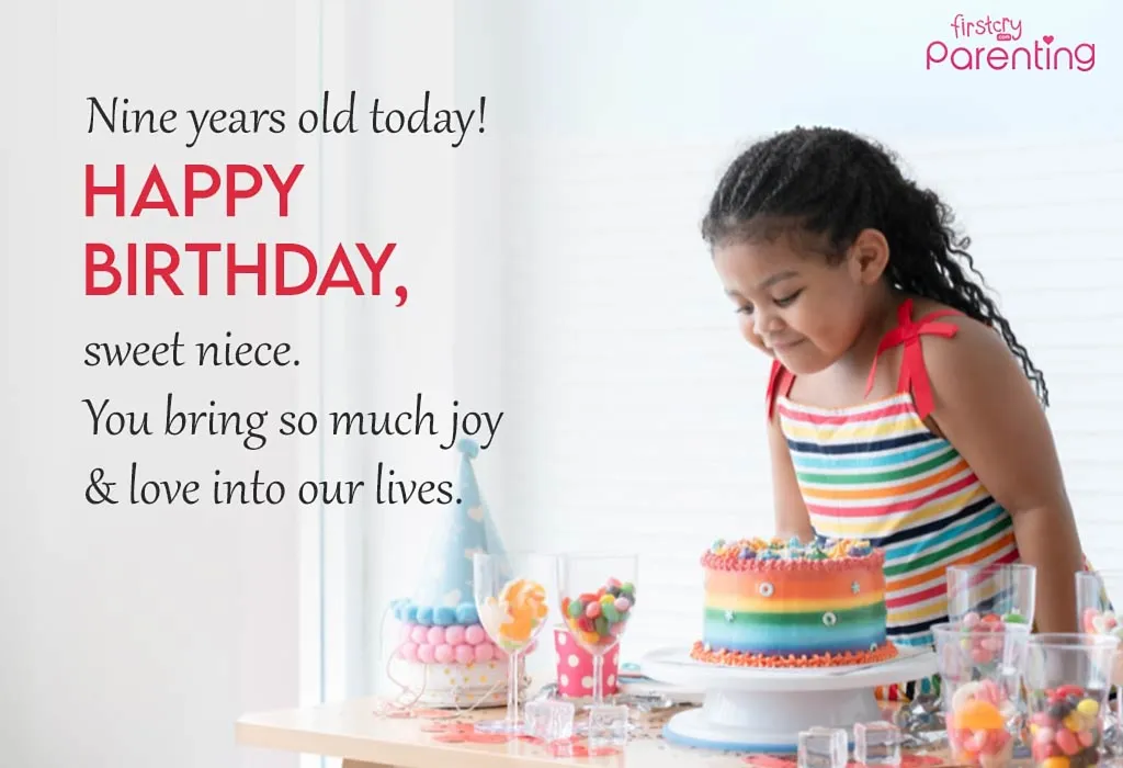 9th Birthday Wishes for Niece