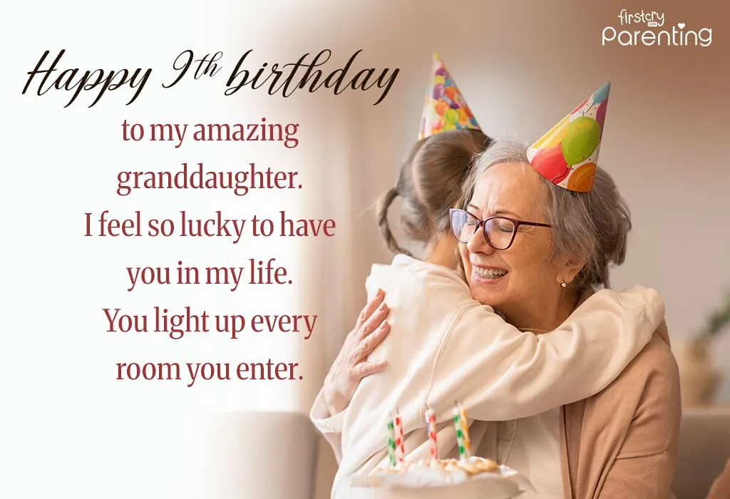 9th Birthday Wishes for Granddaughter