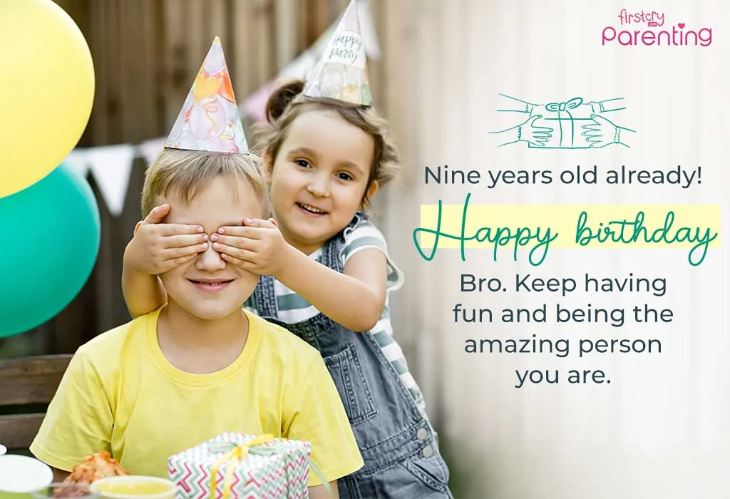 9th Birthday Wishes for Brother
