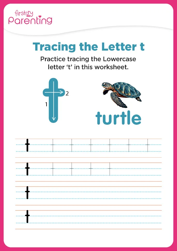 t for turtle worksheet