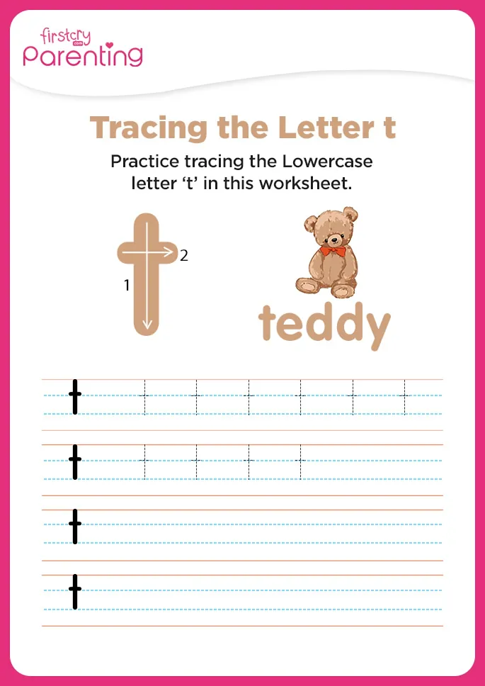 t for teddy worksheet