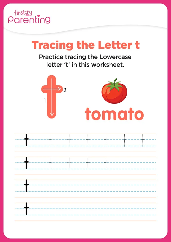 t for tomato worksheet