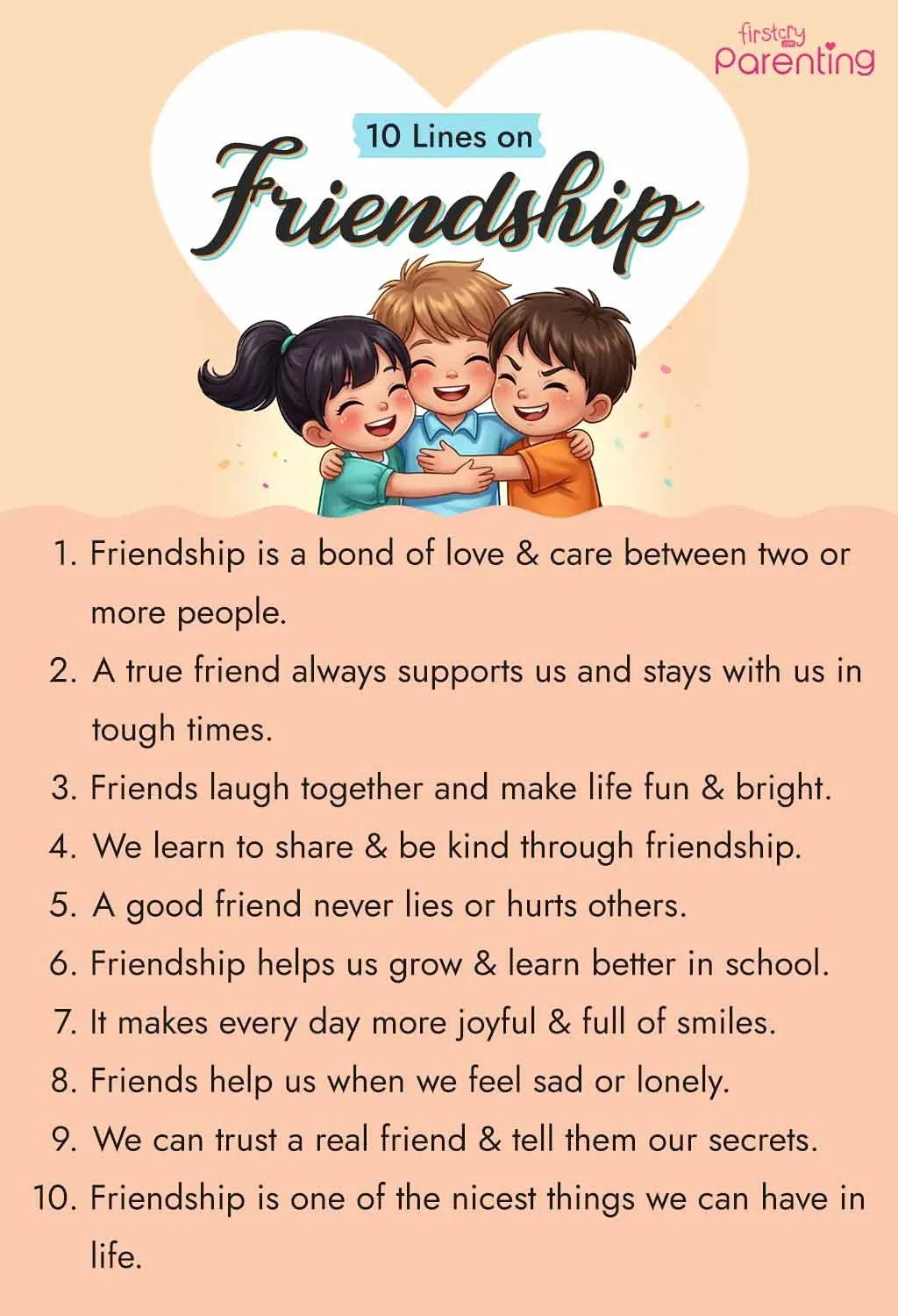 10 Lines on Friendship
