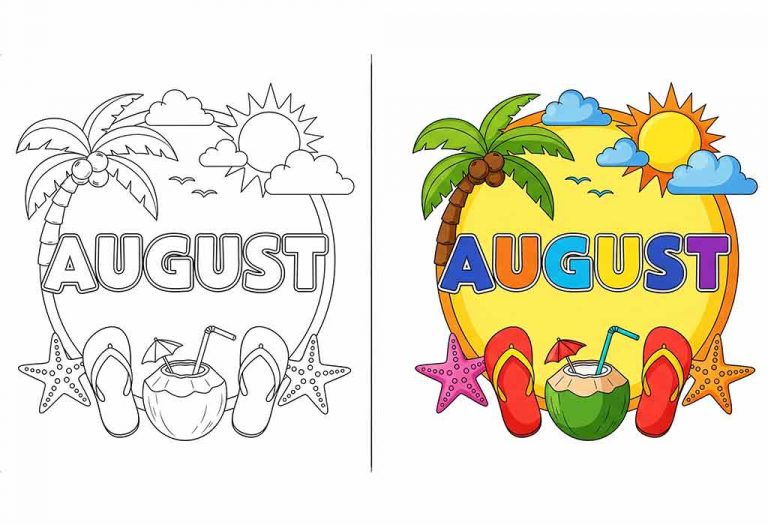 August Coloring Pages - Free Printable Pages For Kids