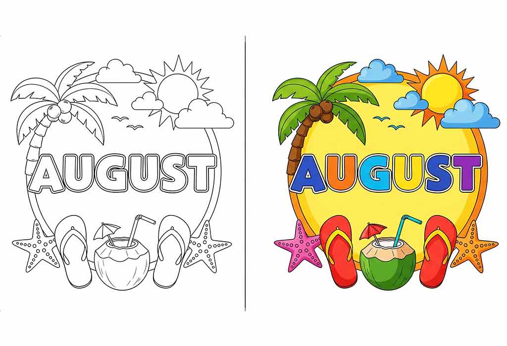 August Coloring Pages – Free Printable Pages For Kids