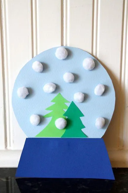 Pompom Snow Globe Craft