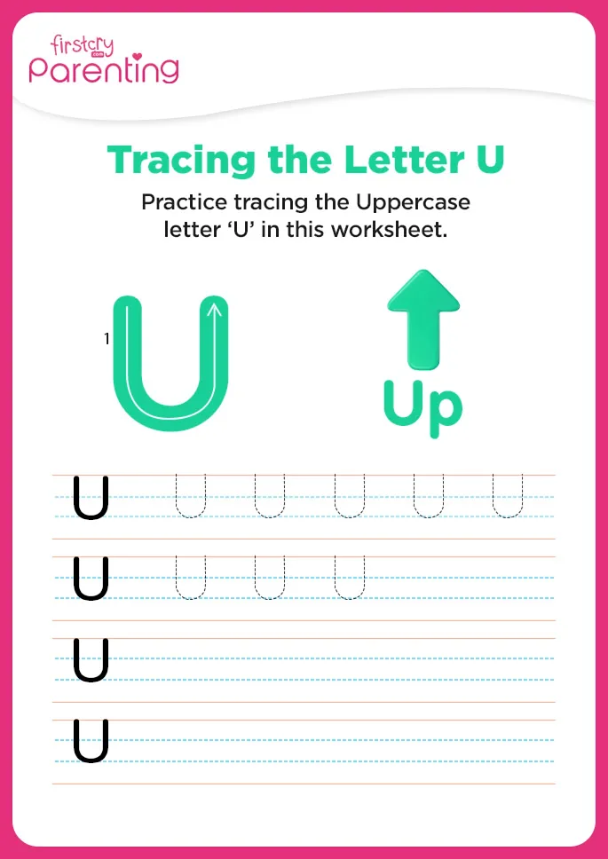 U for Up Worksheet