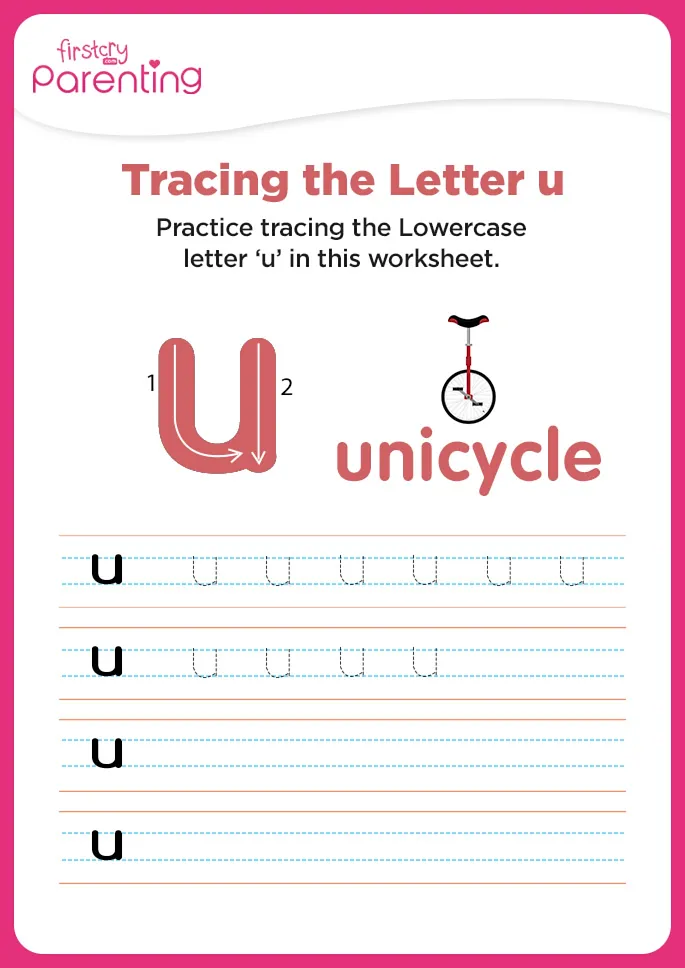u for unicycle worksheet
