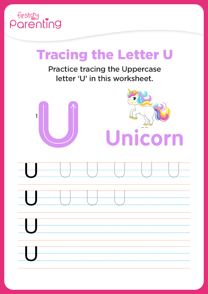 U for Unicorn Worksheet