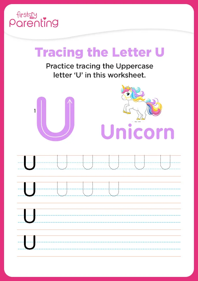 U for Unicorn Worksheet