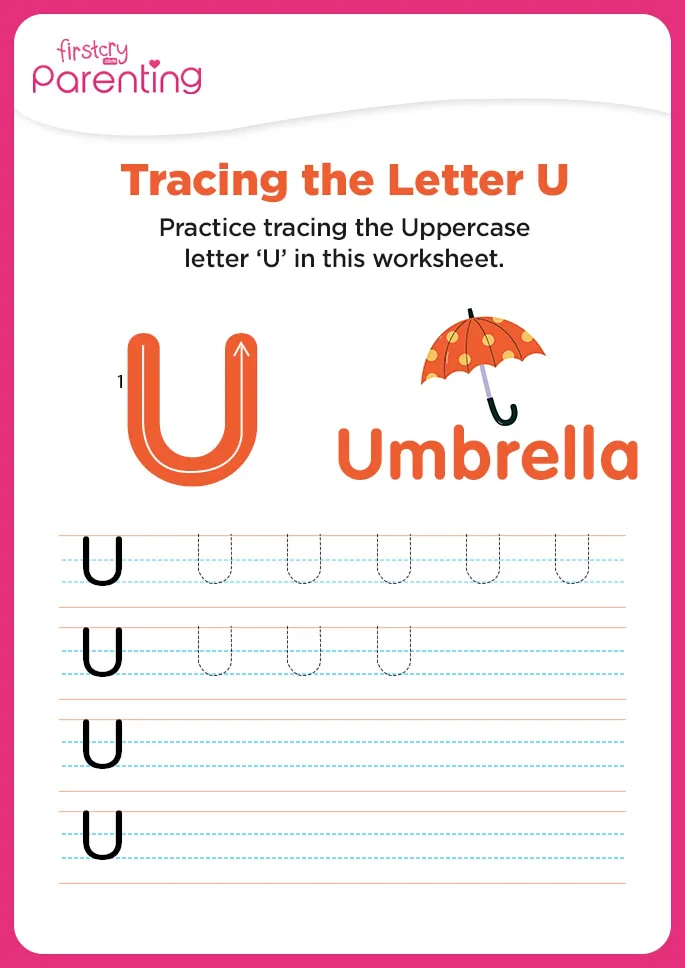 U for Umbrella Worksheet