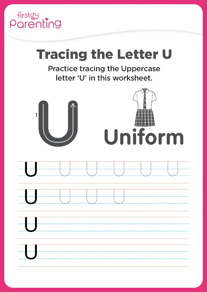 U for Uniform Worksheet