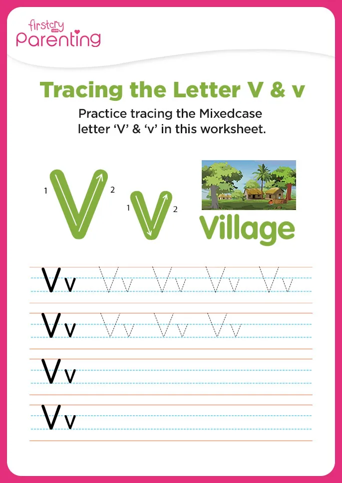 Vv for Village Worksheet