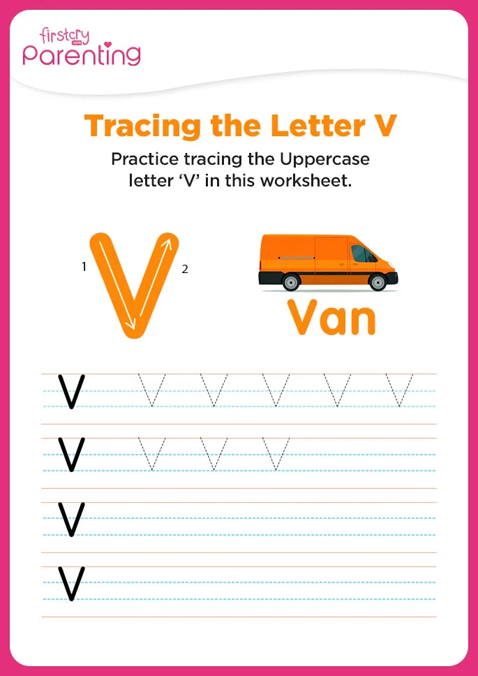 V for Van Worksheet