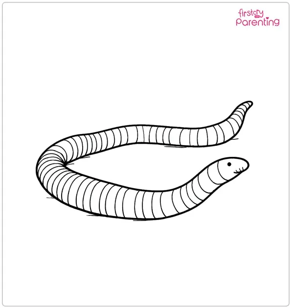 Earthworms Coloring Page