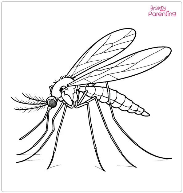 Mosquito Coloring Page