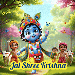 Krishna and Friends Gif