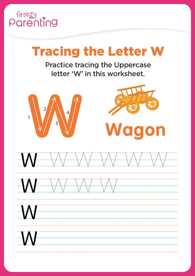 W for Wagon Worksheet