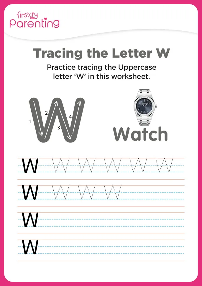 W for Watch Worksheet