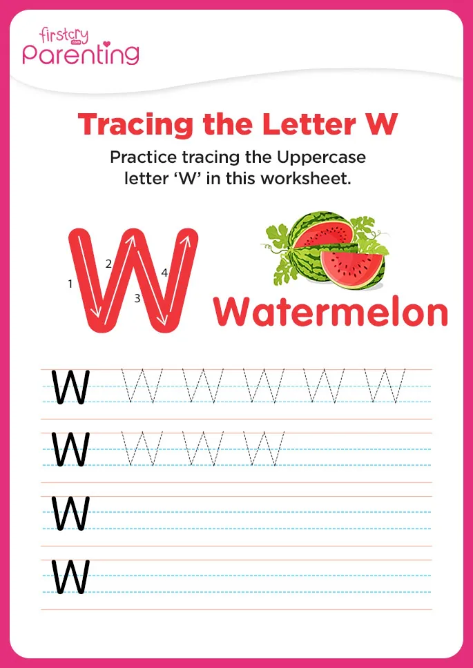 W for Watermelon Worksheet