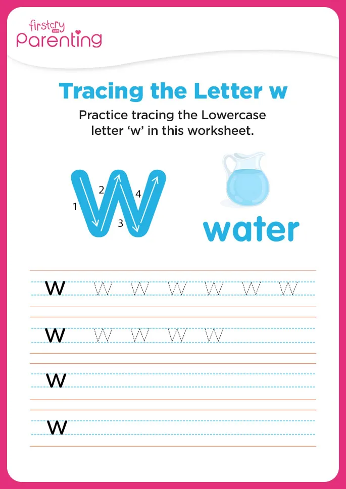 w for water worksheet