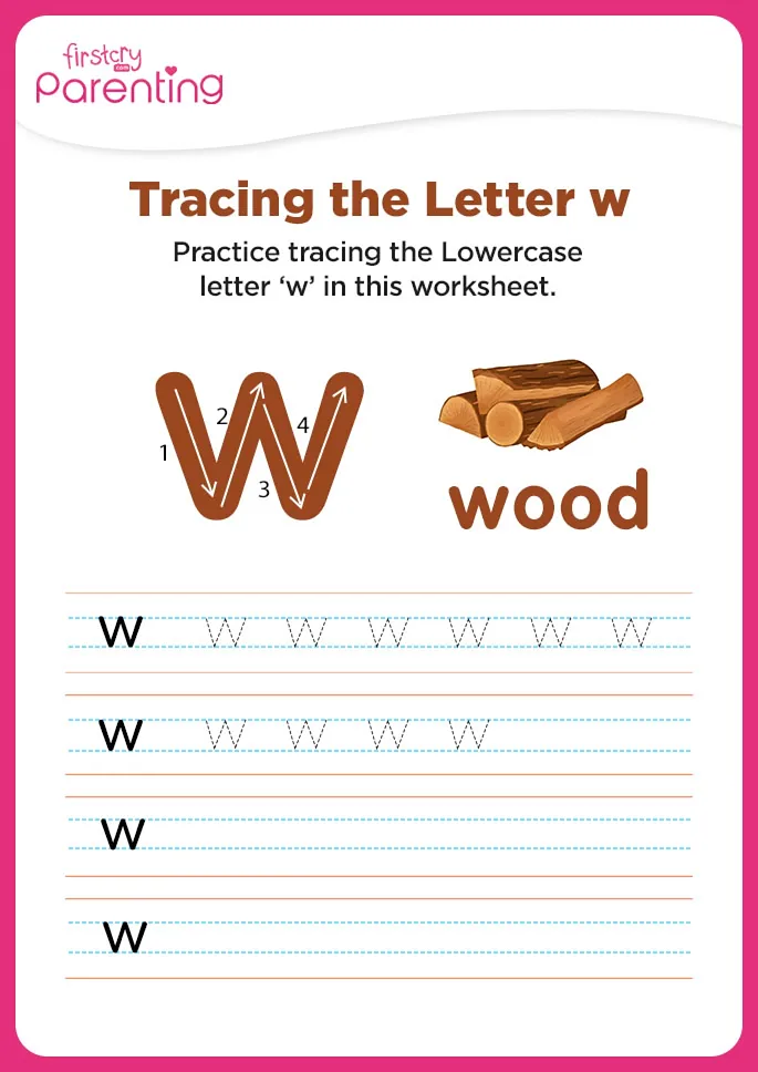 w for wood worksheet