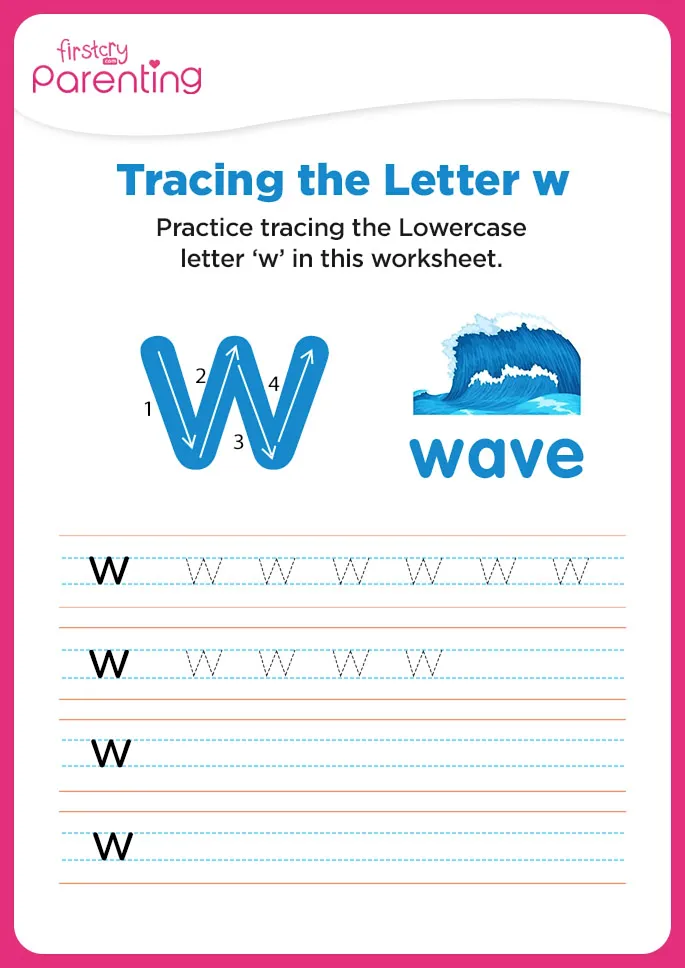 w for wave worksheet