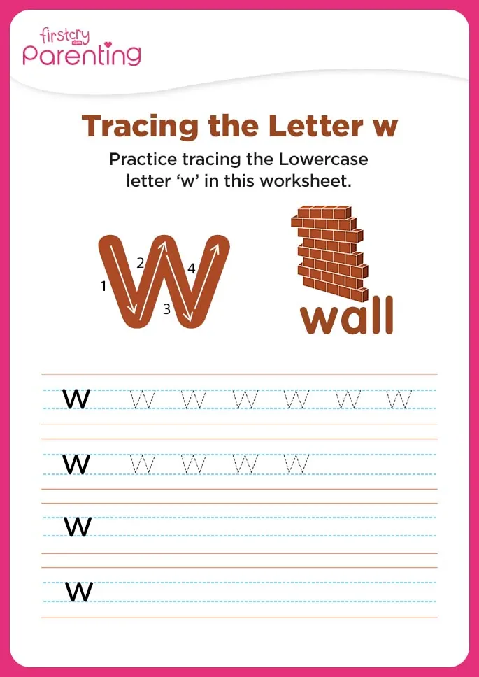 w for wall worksheet