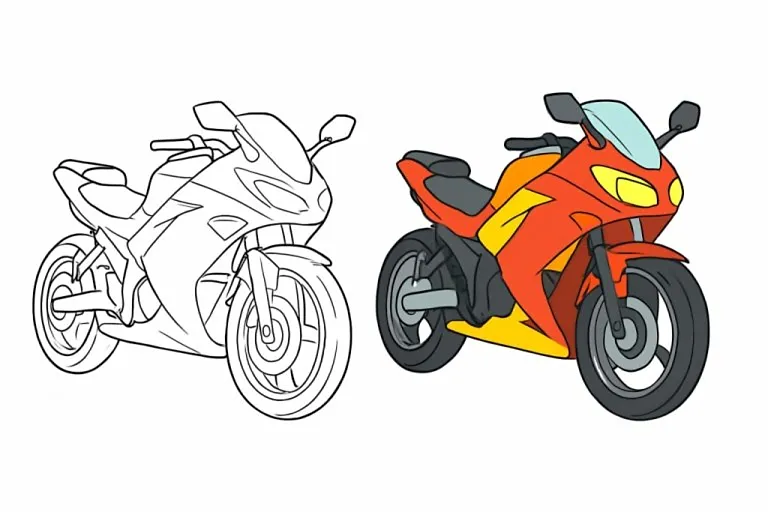 Motorcycle Coloring Pages – Free Printable PDFs For Kids