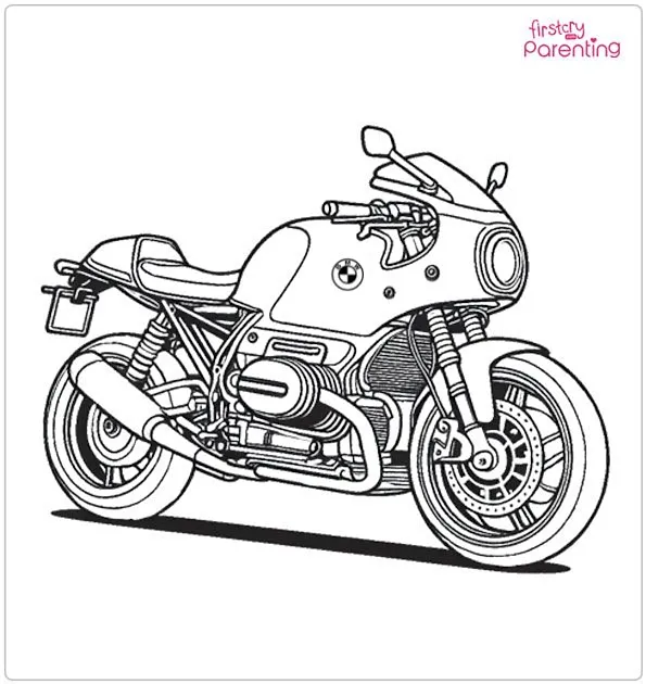 BMW Motorcycle Coloring Page