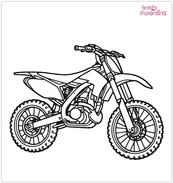 Dirt Bike Coloring Page