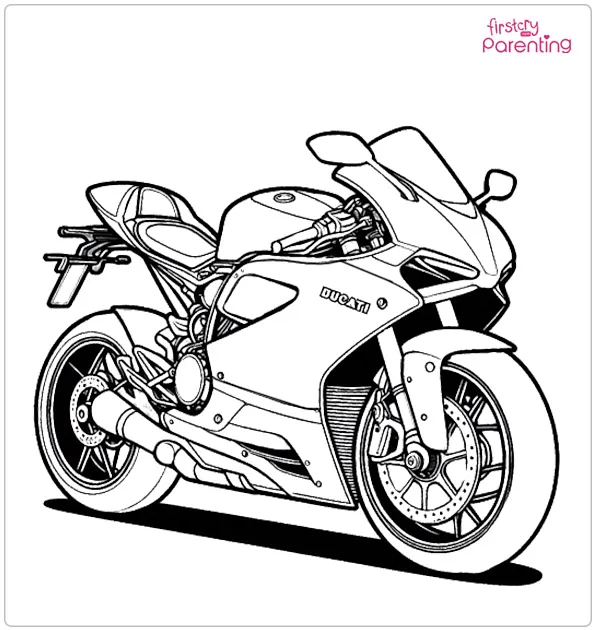 Ducati Motorcycle Coloring Page