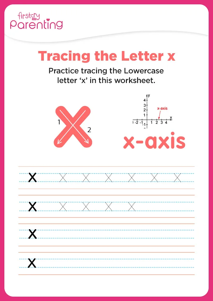 x for x axis worksheet