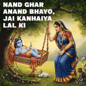 Krishna Janmashtami Cute Gif