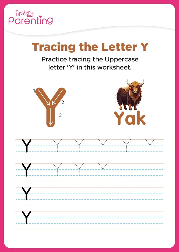 Y for Yak Worksheet