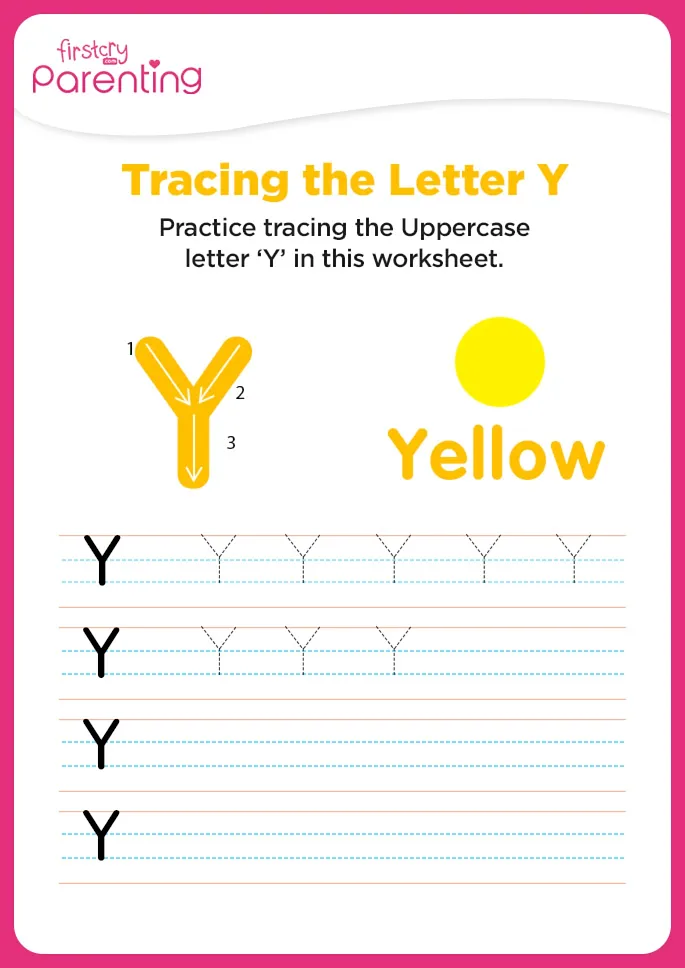 Y for Yellow Worksheet